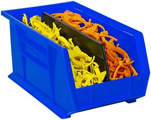 Akro-Mils 40245 Plastic Length Dividers for AkroBins Stackable Storage Bins Models 30240, 30245, Custom Storage Inserts for Tools, Crafts & Supplies, 6-Pack, Black