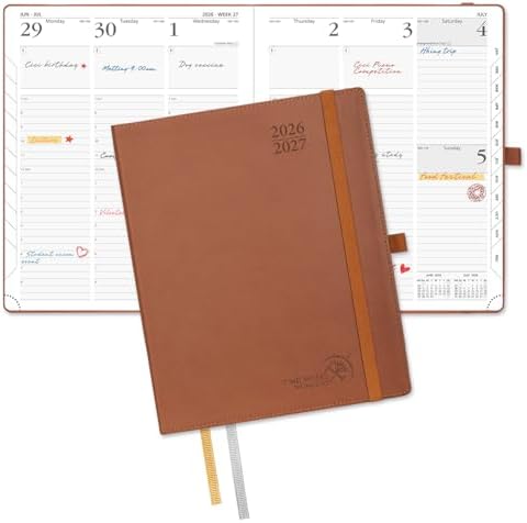 POPRUN Planner 2026-2027, Large-8.5" x 10.5", Academic Weekly Planner