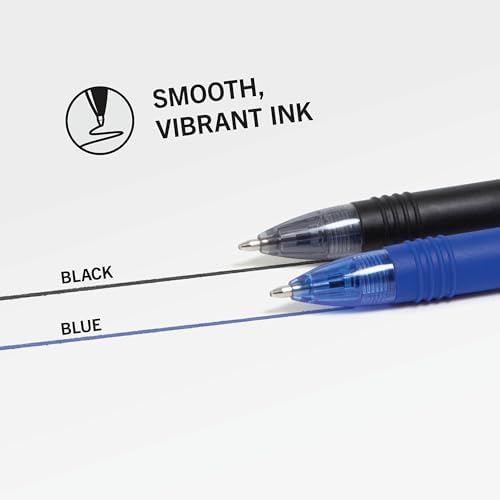 Zebra Pen Z-Grip Retractable Ballpoint Pen, Black/Blue, 1.0mm, 18-Pack