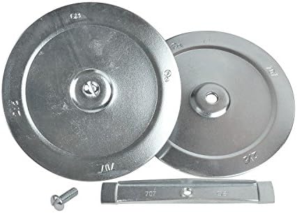 Gardner Bender KO707 Metal Knockout Seal, 2½ Inch Conduit Size, Marked Size, Rust-Proof Galvanized Steel, 16 AWG Steel, ⅜ Inch Thread, Embossed - Self Centering, For Knockout Punch / Die Conduit, Cover, 10 Pk.
