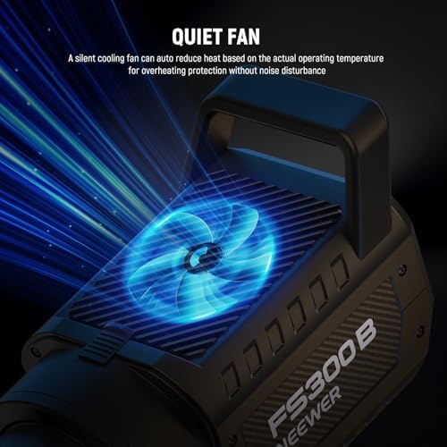 NEEWER FS300B 300W LED Studio Video Light, Bi Color COB Continuous Lighting with 2.4G/APP Control 44500Lux/1m 2700K-6500K CRI97+, 12 Scenes, Bowens Mount Spotlight for Photography Recording Streaming