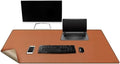 Mydours 48" x 20" XL Large Desk Mat - PU Leather Full Desk Mouse Pad, Brown