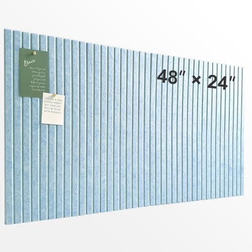 Large Felt Bulletin Board 48" x 24", Light Blue