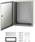 VEVOR NEMA Steel Enclosure, 20 x 16 x 8'' NEMA 4X Steel Electrical Box, IP66 Waterproof & Dustproof, Outdoor/Indoor Electrical Junction Box, with Mounting Plate