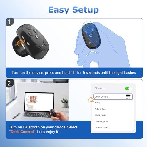 Remote for Anki Clicker Ring, Flashcard Control for Anki, RemNote