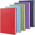SATINIOR 5 Pack A4 Notebooks Leather Softcover Journal, Assorted Color