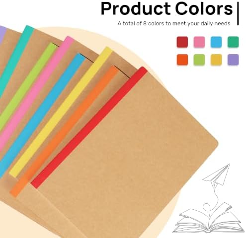32 Pack Kraft Lined Notebook A5 Composition Notebook Bulk for School Office