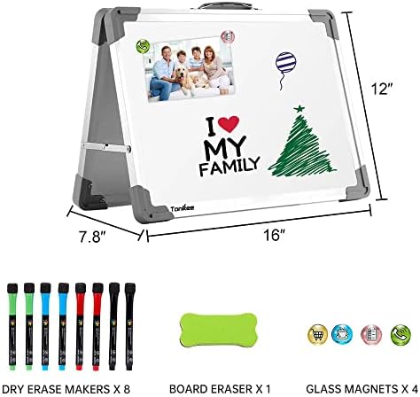 Tankee Dry Erase Board 16x12 Inches Double Sided Magnetic Small Whiteboard