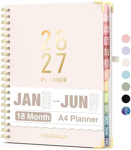 Jul 2026 - Dec 2027 Planner, Forvencer 18 Month Planner 2026-2027, 8.5"x11"
