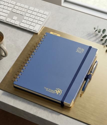 POPRUN 2026-2027 Weekly Planner 10" x 8"Weekly and Monthly Planner Calendar