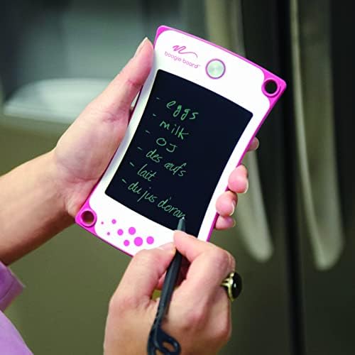 Boogie Board Jot Pocket Writing Tablet - Includes Small 4.5 inch LCD Writing Tablet, Instant Erase, Stylus Pen and Built-in Kickstand, Pink