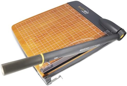Westcott 12'' TrimAir Wood Guillotine Paper Cutter & Paper Trimmer, 30 Sheet (15106)