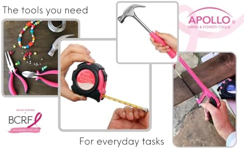 Apollo Tools 71 Piece Complete Household Tool Set, Pink DT0204P