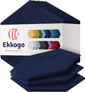 Acoustic Panels 12-Pack Soundproof Wall 12"X10.4"X0.4" - High Density Sound Dampening [Denim Blue Hexagon]