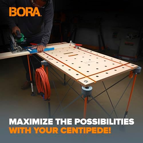 BORA Centipede T-Track Workbench - 20mm Dog Hole MFT Work Bench Table Top