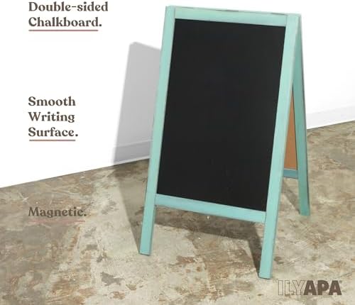 Ilyapa A Frame Chalk Board Easel Sign 40x20 in - Sandwich Signs Outdoor
