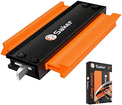 Saker Contour Gauge Profile Tool with Lock 5 Inch Orange