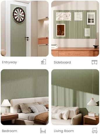 Bumusty 36"x 24" Large Felt Bulletin Board Tiles,Sage