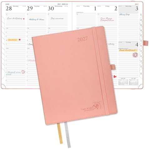 POPRUN 2027 Planner, Large-8.5" x 10.5", Weekly & Monthly Appointment Book