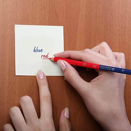 Kores - Twin: Double-Sided Red and Blue Pencils for Children and Students, Soft Lead and Triangular Ergonomic Shape, School Supplies for Writing and Correcting, Pack of 12