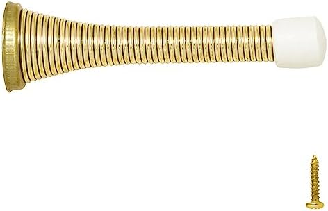 Design House Spring Doorstop, Polished Brass
