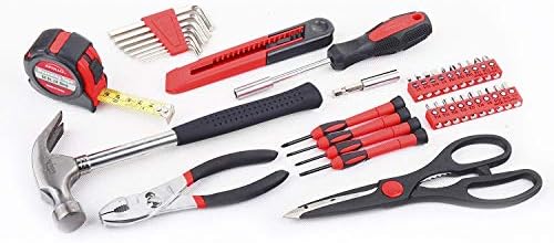 Apollo Tools 39 Piece General Household Tool Set, Red/Black DT9706