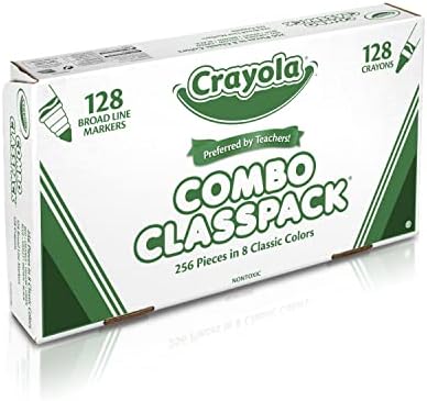 Crayola Crayons & Washable Markers Classpack (256ct), Teacher Classroom Must Haves, Bulk Markers for Kids, Art Supplies for Preschool & Kindergarten | Teacher Classroom Must Haves, Bulk Markers for Kids, Art Supplies for Preschool & Kindergarten
