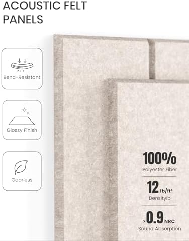 Fluxynara Felt Bulletin Board & Cork Board Alternative, Oatmeal