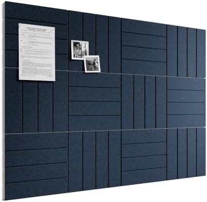 Bumusty 48" x 36" Large Cork Board Alternative, Carbon Blue