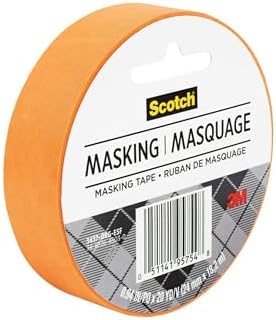 Scotch Expressions Masking Tape, .94 in x 20 yd, 6 Rolls/Pack, Tangerine