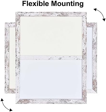 Bulletin Board Whiteboard Beige Felt Board Combo for Office School Kitchen Bedroom, White Wood Frame,13"*17",Whiteboard+WH-3343WH