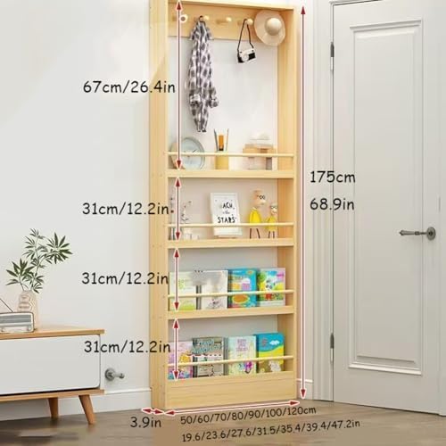 Narrow Doorway Sto Shelf, 3-4 Tier Book nizer, Space-Saving Wall Shelf for Bedroom, Living Room, Home, Office - Behind Door Sto Solut