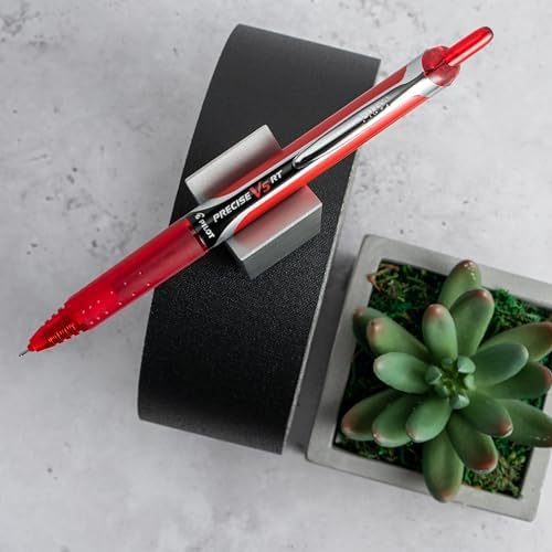 PILOT Precise V5 RT Rollerball Pens, Red, Pack of 12