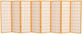 Red Lantern 4 ft. Short Window Pane Shoji Screen - Honey - 8 Panels