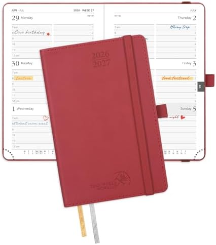 POPRUN Pocket Planner 2026-2027, Purse-4" x 6.25", Academic Pocket Calendar