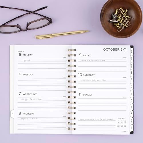 Mead 2027 Planner, Weekly & Monthly, 15-Month Oct-Dec, 5.5" x 8.5", BIG PLANS, Tea Party (1834-430-27)