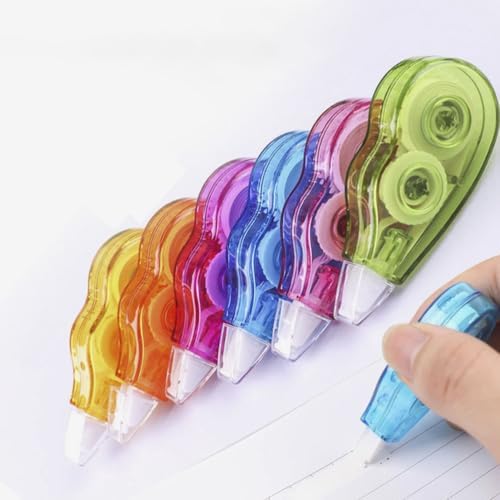 VILLCASE 24Pcs Correction Tape Set 12M Long Mini Correction Tapes for Students and Office Use Tape with as Resin Material Portable Dispenser