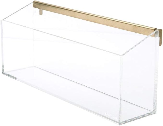Acrylic Wall Valet | Holds documents, notepads & mail on the wall to clear your desk. Clear acrylic valet hooks onto the acrylic wall calendar.