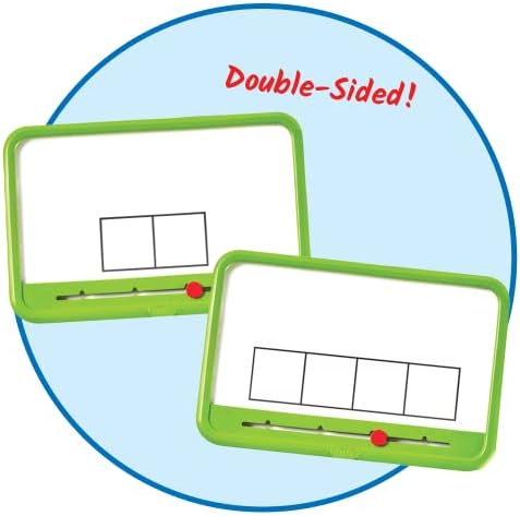 hand2mind Elkonin Boxes Magnetic Dry Erase Boards Set, Set of 8