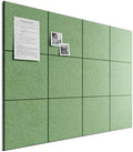 Bumusty 48"x 36" Large Felt Bulletin Board Tiles, Moss Green