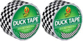 Duck Brand Printed Duct Tape, Checker, 1.88 Inches x 10 Yards, Single Roll (280410) (Pack of 2)