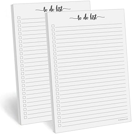 321Done To Do List Notepad, 5.5x8.5, 2-Pack, 50 Sheets Each, College Ruled