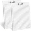 321Done To Do List Notepad, 5.5x8.5, 2-Pack, 50 Sheets Each, College Ruled