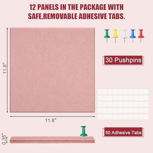 48" x 36" Large Felt Bulletin Board & Cork Board Alternative, Pink