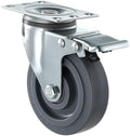 VEVOR Caster Wheels, 5 Inch Heavy Duty Casters, Compatible with VEVOR Insulated Food Pan Carrier, Set of 4 (2 Swivel with Brake, 2 Rigid)
