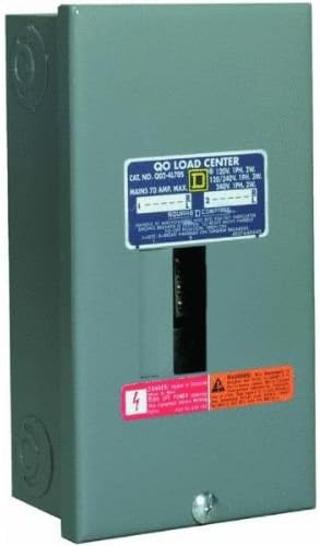 Square D - QO24L70SCP QO 70-Amp 2-Space 4-Circuit Indoor Main Lugs Load Center with Surface Mount Cover