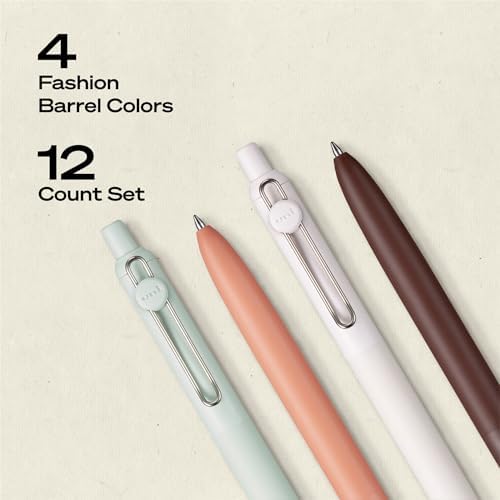 uniball™ Zento Gel Pens, Black Ink, 0.7mm Medium Point, 12 Count