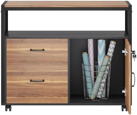 Tribesigns 63" Executive Desk with Reversible File Cabinet, Large L-Shaped Office Desk with Drawers, Business Furniture Workstation for Home Office