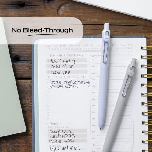 uniball™ Zento Gel Pens, Black Ink, 0.7mm Medium Point, Retractable, 4 Count, Smooth Writing, Quick-Drying, No Smear, No Bleed, Zen Barrel Colors
