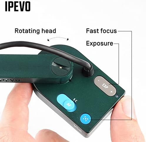 IPEVO V4K Ultra High Definition 8MP USB Document Camera — Mac OS, Windows, Chromebook Compatible for Live Demo, Web Conferencing, Distance Learning, Remote Teaching (Pack of 8)
